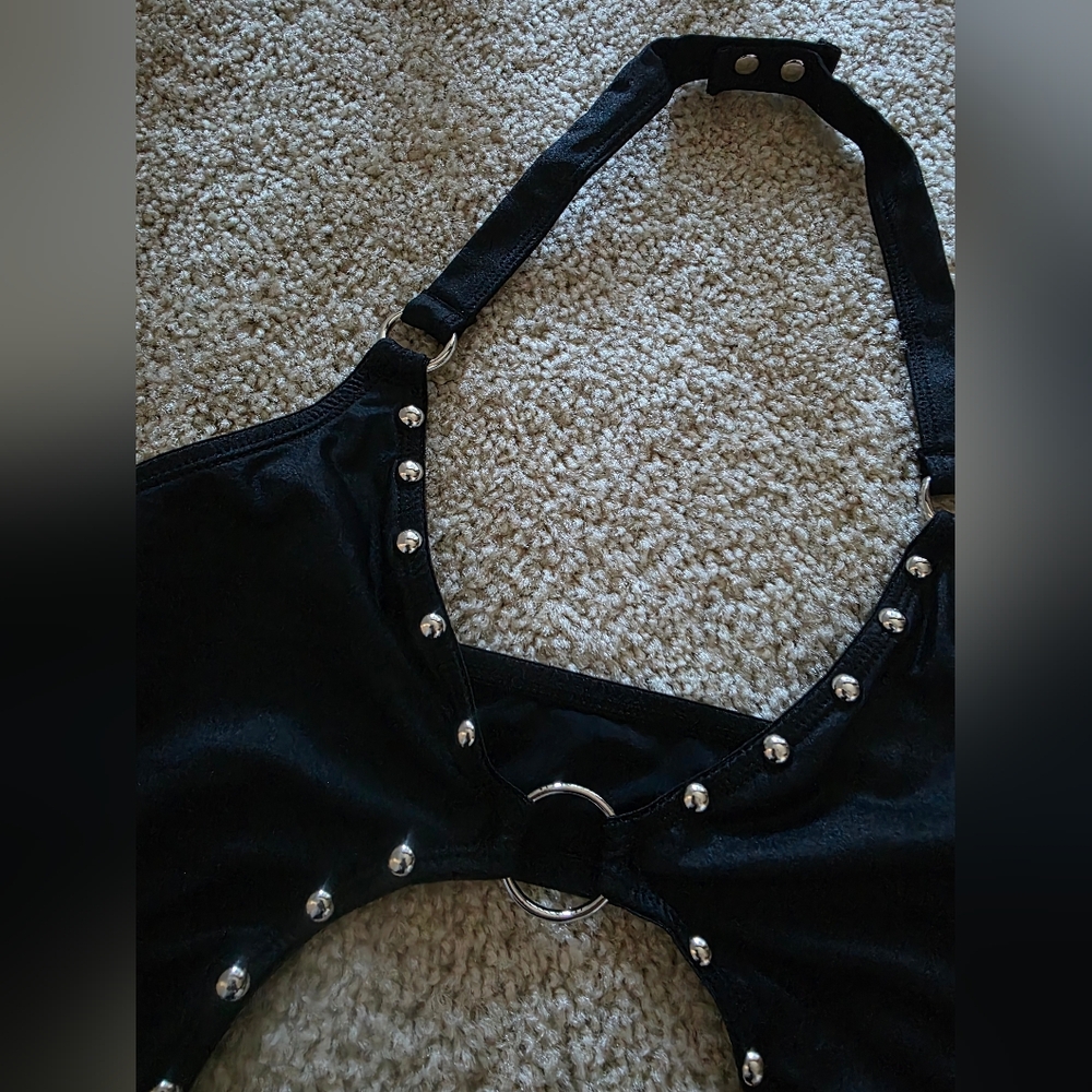 *SOLD* Killstar Vesta Studded Swimsuit/Bodysuit Size S - Picture 5 of 7